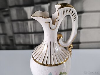 Starožitná keramická vázička - amforka - 5