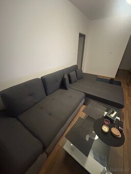 ROHOVÁ SEDAČKA, textil, šedá, světle šedá - 5