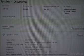 Dell latitude 5310 i7/16GB/SSD 256GB/záruka - 5
