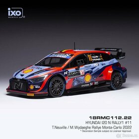 Modely Hyundai i20 Rally1 1:18 IXO - 5
