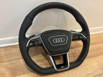 AUDI VOLANT kozeny zkoseny perforovana koža - 5