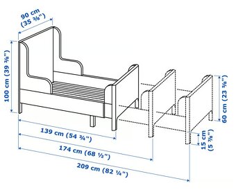 Rostoucí dětská postel Ikea BUSUNGE - 5