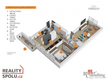 Prodej, byty/3+1, 82 m2, Čajkovského 950/19, 50009 Hradec Kr - 5