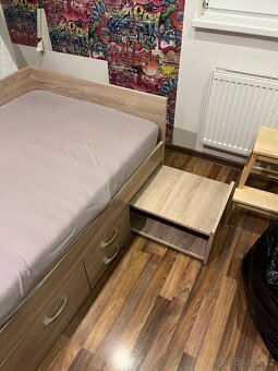 Válenda ALEŠ - dub sonoma, 90x200 cm - 5