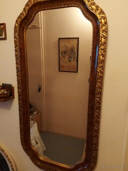 Vyšívané obrazy a zrcadlo - stáří cca 90 let - 5