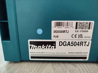 AKU bruska makita DGA504RTJ, 2x baterie a nabíječka - 5