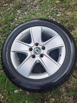 Alu kola 5x112 originál Škoda Octavia II 205/55 R16 - 5