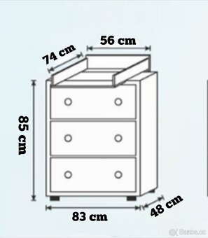 Přebalovací pult + komoda DREWEX - 5