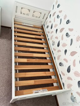 2x dětská postel IKEA Kritter se zábranou+rošt+matrace+chrán - 5