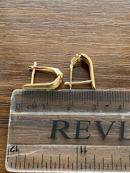 Zlaté náušnice podlouhlé - 5