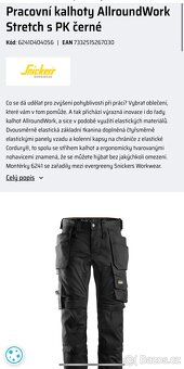 Pracovní kalhoty Snickers Workwear - 5