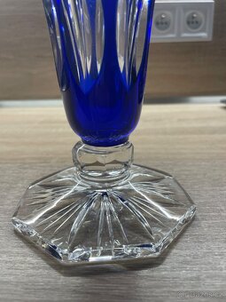 Krásná váza Bohemia crystal 30 Cm top stav - 5