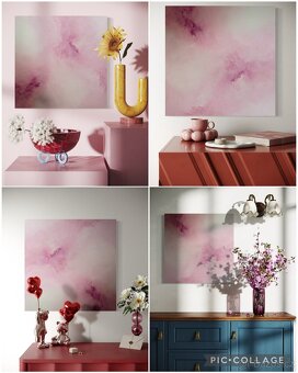 Abstraktní obraz - Láska je ve vzduchu… 60x60cm - 5