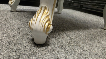 Nový stylový konferenční stolek TRIO bílozlatý - 5