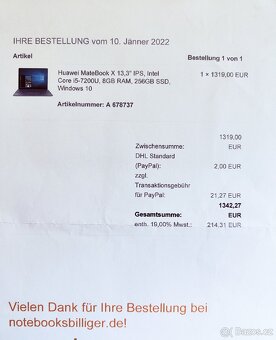 Notebook Huawei MateBook X - 5