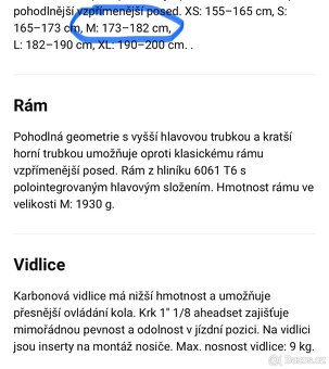 silniční kolo a mírný terén popis a info ve fotkach - 5