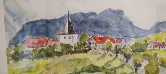 Prodám 2ks akvarel -signované - 5
