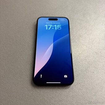 iPhone 15 Pro 256GB blue titan, pěkný stav, rok záruka - 5