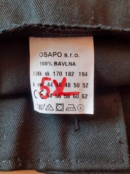 Pánské pracovní kalhoty černé Osapo 5XL Nové - 5