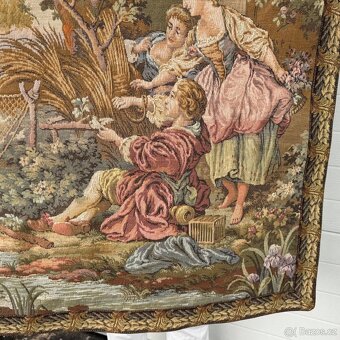 Krásný gobelín tapisérie Francie romance - 5