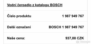 Vodní čerpadlo Bosch na Citroen C4 Grand - 5