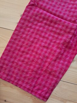 Dámské letní plátěné gingham kalhoty - 5