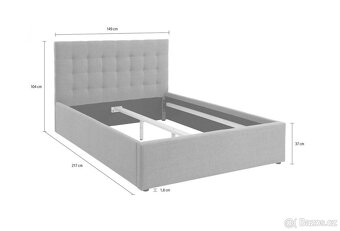 Postel 140x200 včetně roštů NOVÁ 2. jakost - 5