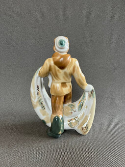 Porcelánová soška Rybář 21 cm, Polonne USSR - 5