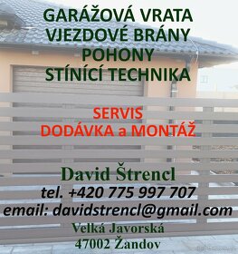 Garážová vrata, vjezdové brány, stínící technika - 5