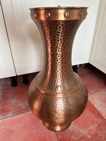 Měděný tepaný džbán - váza - 58cm - 5
