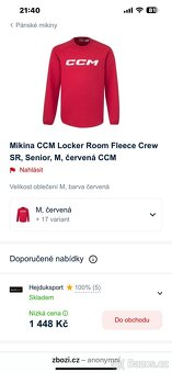 CCM mikina vel. M - 5