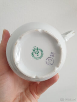 Porcelánové pozlacené hrníčky souprava 2ks - 5