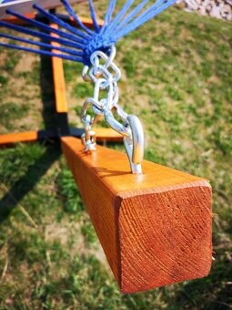 zahradni houpacka houpaci sit se stojanem pro dva - 5