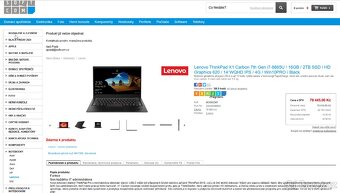 Lenovo X1 Carbon 7th Gen + Nová baterie a Příslušenství i7/1 - 5