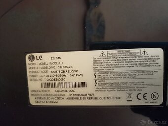 Prodám TV LG 32LB75 ZB - 5