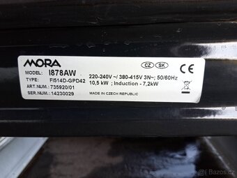 INDUKČNÍ sporák Mora - skoro nový - 5