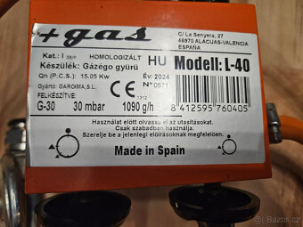 Plynový hořák Garcima L40 Paella 3 okruhy na PB - 5