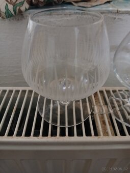 RETRO SKLENICKY NA  VINO - 5