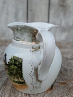 Starožitná porcelánová konvička, Margitsziget. - 5