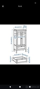 Přebalovací pult, skříň a postýlka SUNDVIK IKEA celý pokojíč - 5