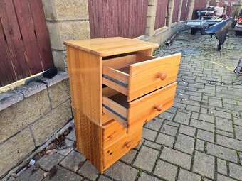 Noční Stolek drevo Masiv borovice 38x39 výška 42cm - 5