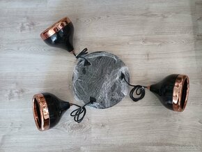 Designový lustr Salwah 37 cm černý sklo/kov - 5