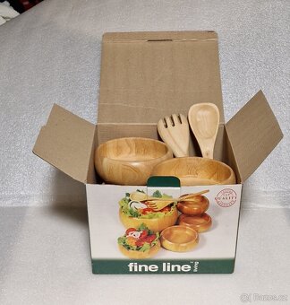 Sada dřevěných salátových misek 7ks - 5