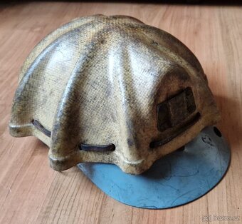 Hornická helma,přilba želva laminátová 4x,hornická lodička - 5