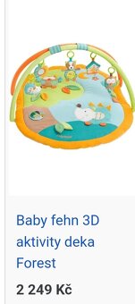 Baby Fehn krásná 3D aktivity deka Forest 0+ - 5
