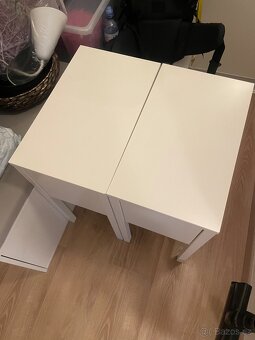 Noční stolík 2x Ikea bílé - 5
