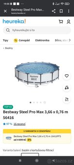 Bazen , písková filtrace , kartušova filtrace, - 5