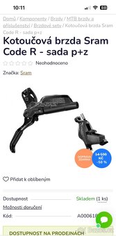 Nové Brzdy Sram Code R čtyřpístkové - 5