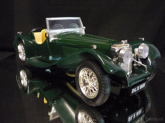 Jaguar SS100 1937 zelený Bburago 1/18 - 5