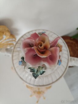 Starožitna porcelánová dzbanova váza. Signováno. - 5